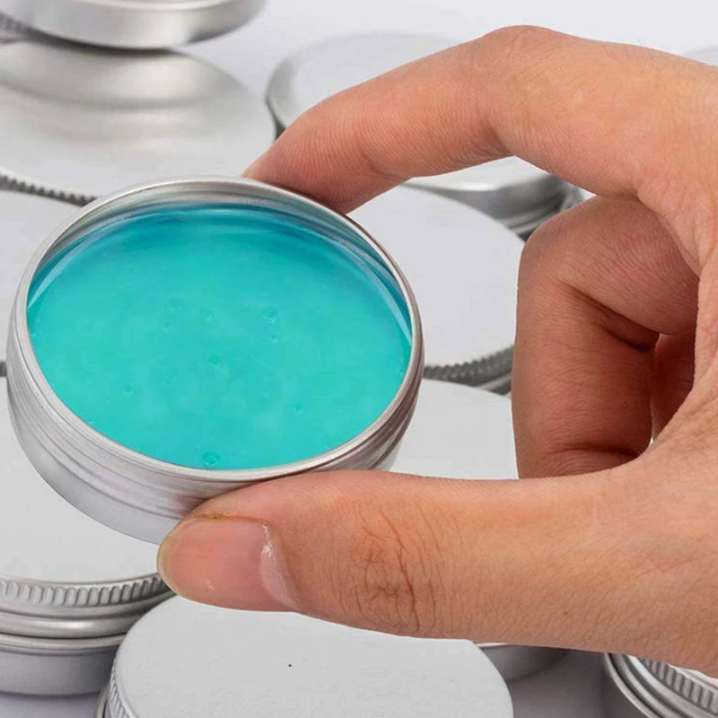 10Pcs/lots 5g-60g Metal Round Cosmetic Tins Aluminum Empty Candles Cans Storage Jars with Screw Lids For Lip Balm Salve Spices