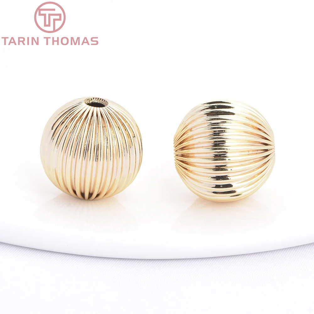 (7455) 6PCS 7x5MM 24K Gold Color Plated Brass Spacer Beads Bracelet Beads High Quality Diy Jewelry Accessories Wholesale