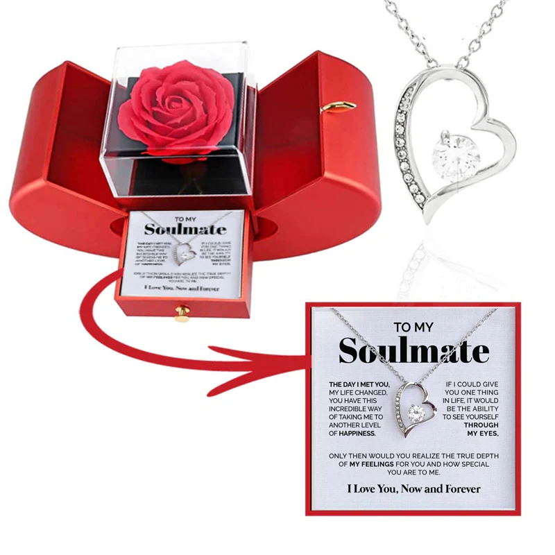 Gift for Women Wife Her Girlfriend Necklace Stainless Steel To my Soulmate The day I met you Forever Love Necklace Dropshipping