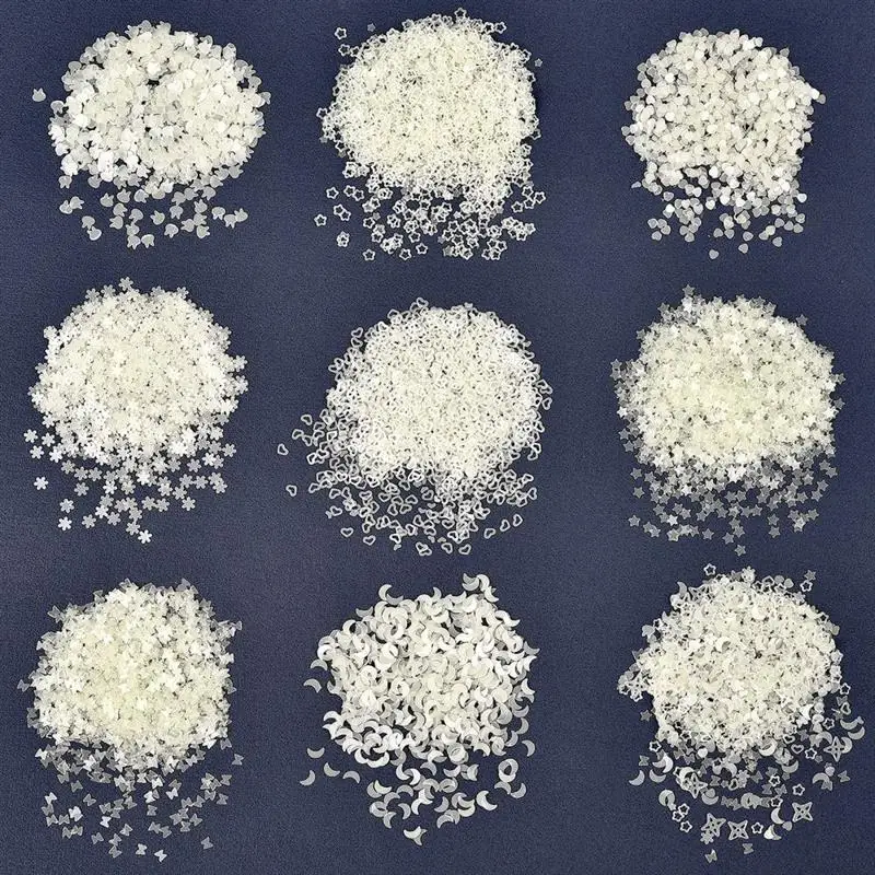 1000pcs/Lot 3mm Luminous Sequins Epoxy Resin Filling Moon Stars Glitters DIY Resin Silicone Mold Nail Art Jewelry Making Decor