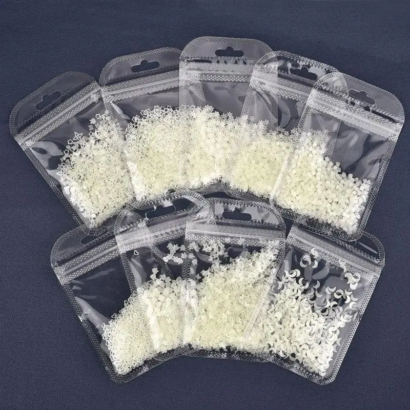 1000pcs/Lot 3mm Luminous Sequins Epoxy Resin Filling Moon Stars Glitters DIY Resin Silicone Mold Nail Art Jewelry Making Decor