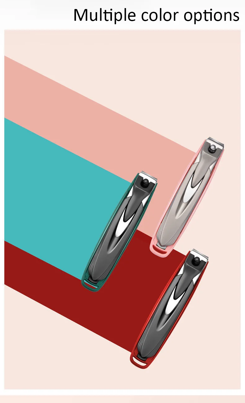 Colorful Nail Clippers Anti-Splash Nail Cutter Detachable Design Fingernail Clippers Stainless Steel Manicure Nail Tool