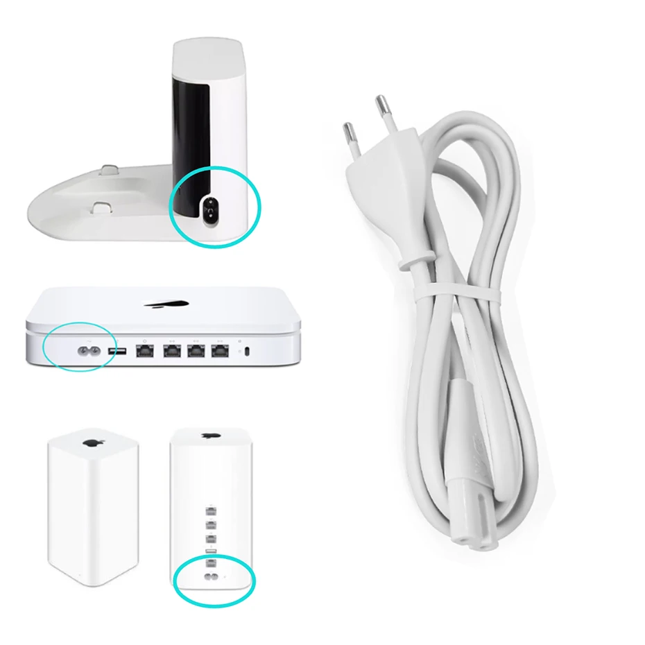 Premium Euro Power Cord TPE 2-Prong EU to Figure 8 IEC C7 Power Cable for XiaoMi PS5 PS4 Apple TV Xbox Mac Mini Power Kabel Cord