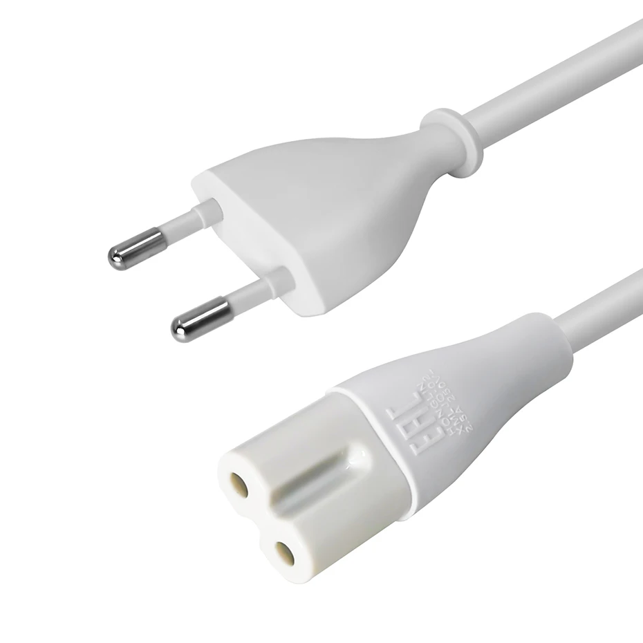 Premium Euro Power Cord TPE 2-Prong EU to Figure 8 IEC C7 Power Cable for XiaoMi PS5 PS4 Apple TV Xbox Mac Mini Power Kabel Cord