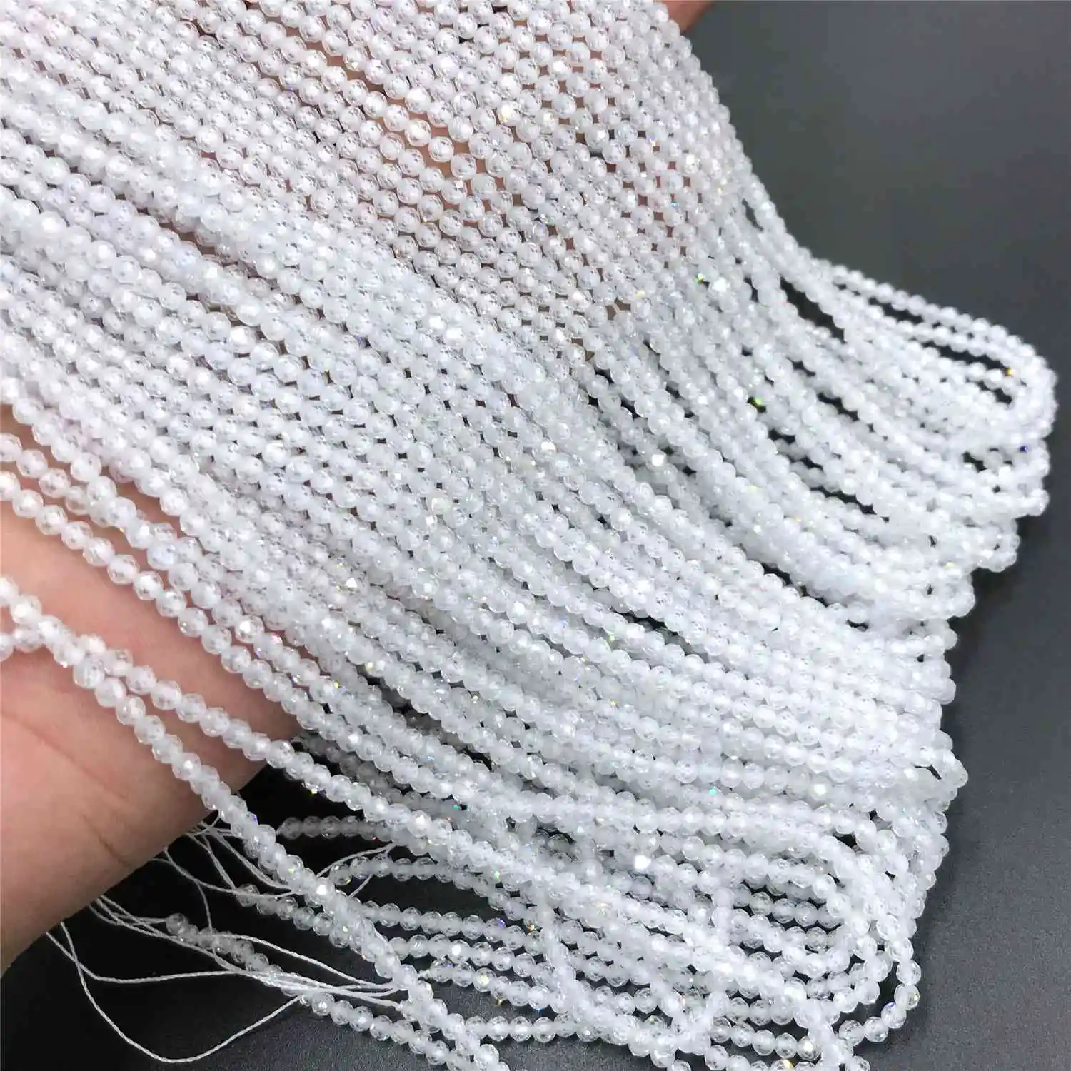 Small 2 3 4 MM Natural Faceted Zircon Stone Beads For Making Bracelet Necklace Ring Waist chain Accessries DIY Shine Jewelry