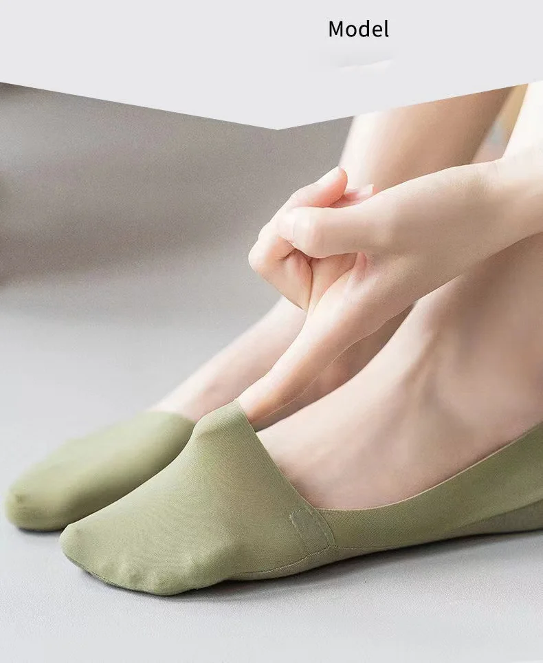 3 Pairs Women Socks High Quality Matching Casual Socks Summer Thin Cotton Bottom Non-slip Invisible Low Short Socks Breathable