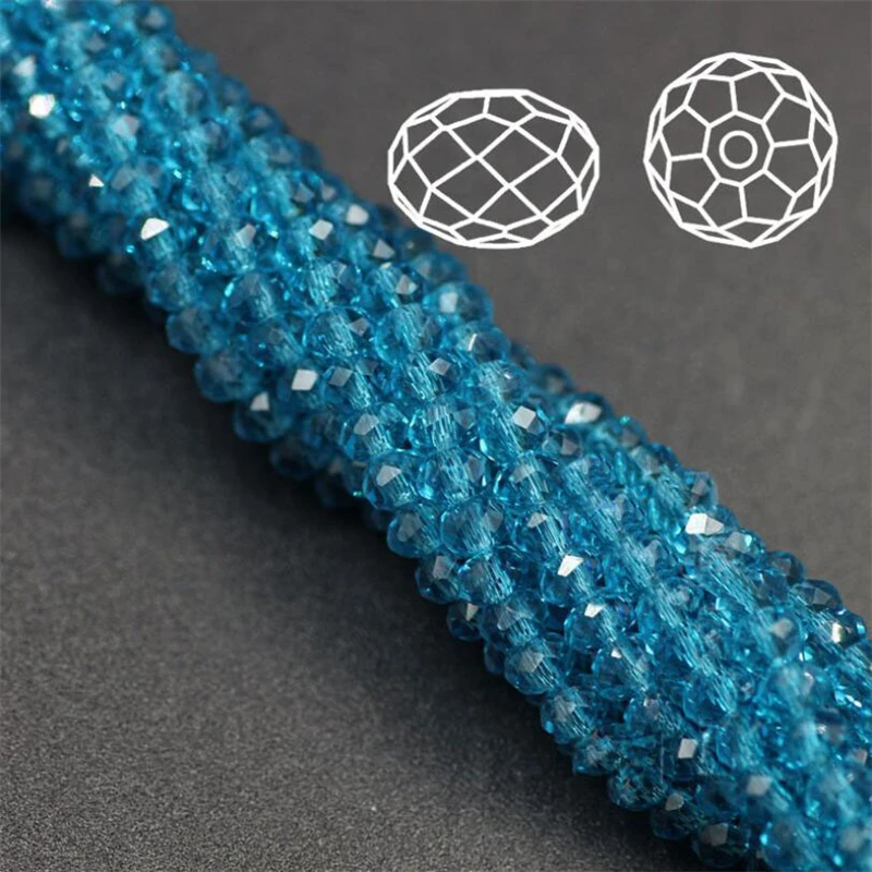 AAA Quality Crystal Glass Faceted Beads 3 4 6 8 10mm Rondelle Spacer Bead Jewelry Making Supply for DIY Beading Projects