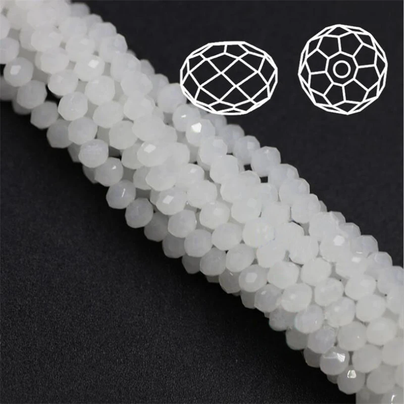 AAA Quality Crystal Glass Faceted Beads 3 4 6 8 10mm Rondelle Spacer Bead Jewelry Making Supply for DIY Beading Projects
