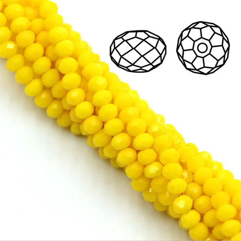 AAA Quality Crystal Glass Faceted Beads 3 4 6 8 10mm Rondelle Spacer Bead Jewelry Making Supply for DIY Beading Projects