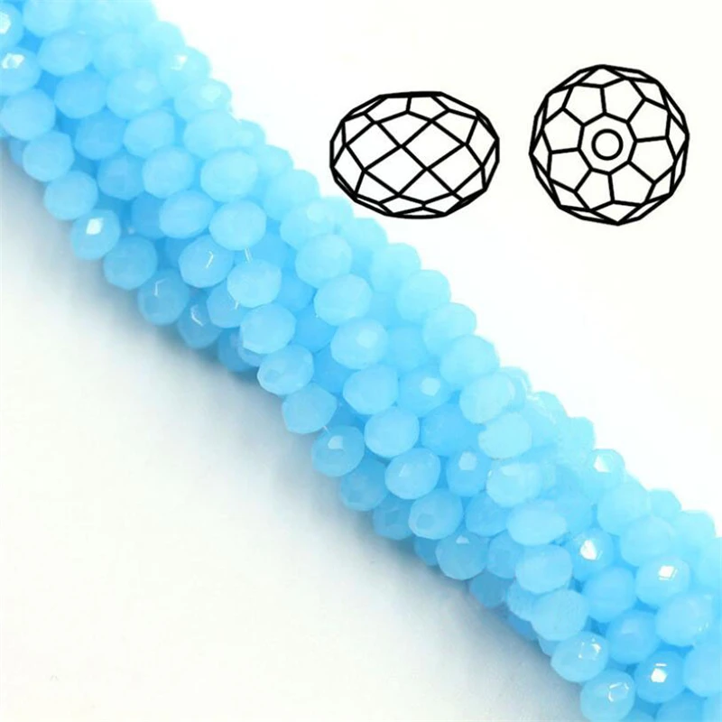 AAA Quality Crystal Glass Faceted Beads 3 4 6 8 10mm Rondelle Spacer Bead Jewelry Making Supply for DIY Beading Projects