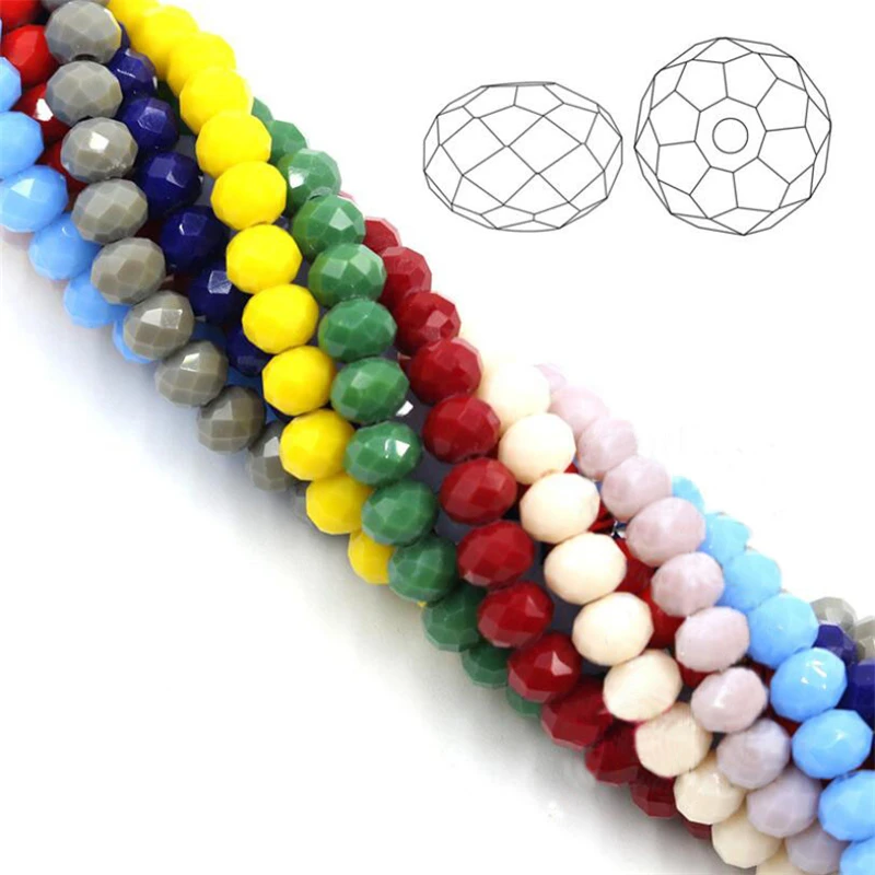 AAA Quality Crystal Glass Faceted Beads 3 4 6 8 10mm Rondelle Spacer Bead Jewelry Making Supply for DIY Beading Projects