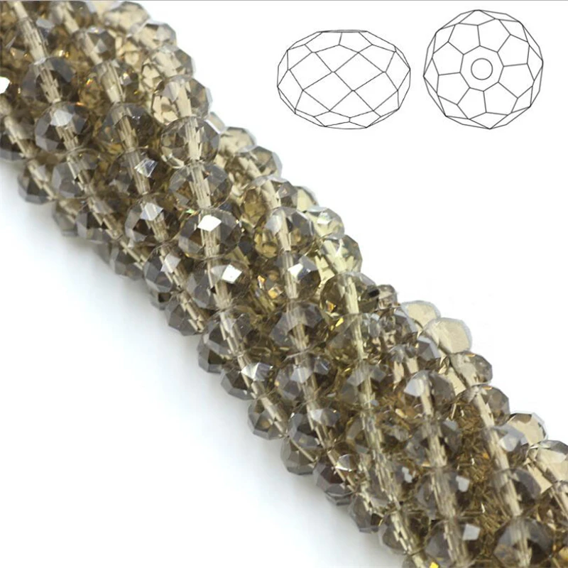 AAA Quality Crystal Glass Faceted Beads 3 4 6 8 10mm Rondelle Spacer Bead Jewelry Making Supply for DIY Beading Projects