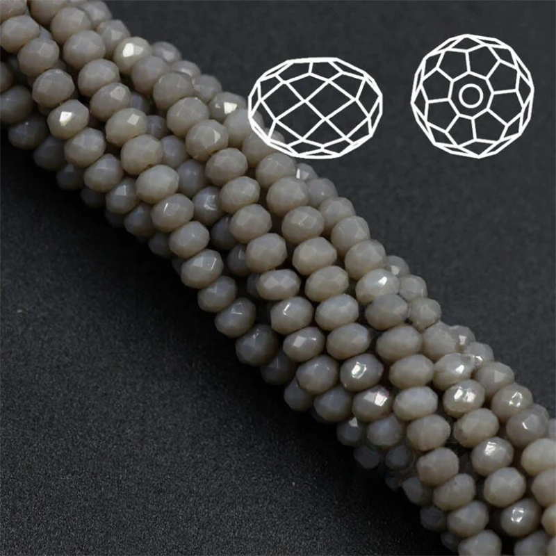 AAA Quality Crystal Glass Faceted Beads 3 4 6 8 10mm Rondelle Spacer Bead Jewelry Making Supply for DIY Beading Projects