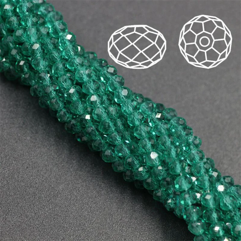 AAA Quality Crystal Glass Faceted Beads 3 4 6 8 10mm Rondelle Spacer Bead Jewelry Making Supply for DIY Beading Projects