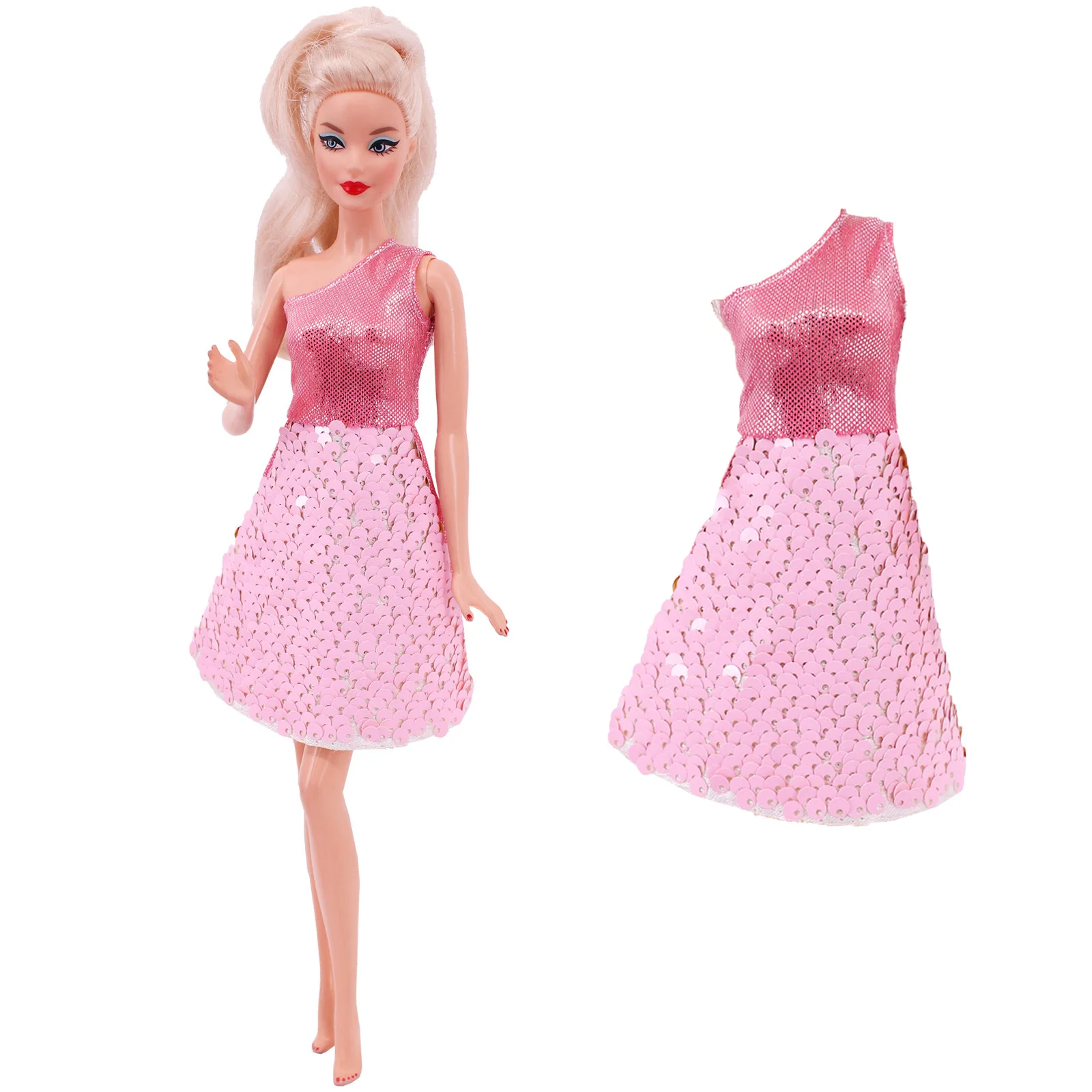 Flash Skirt Doll Dress For 30 CM Babi Doll Clothes Accesories BJD Blyth 1/6 Dollhouse Miniature Items Toys For Girls