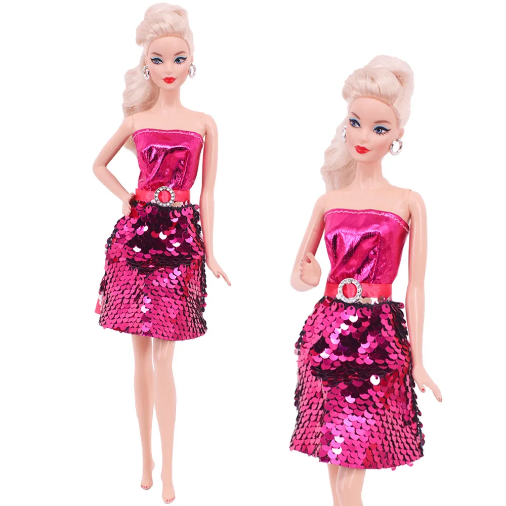 Flash Skirt Doll Dress For 30 CM Babi Doll Clothes Accesories BJD Blyth 1/6 Dollhouse Miniature Items Toys For Girls