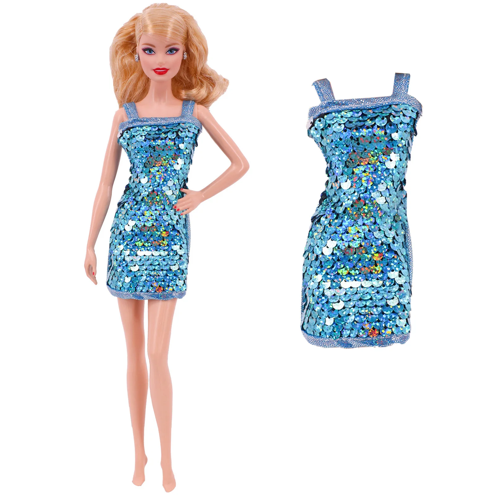 Flash Skirt Doll Dress For 30 CM Babi Doll Clothes Accesories BJD Blyth 1/6 Dollhouse Miniature Items Toys For Girls