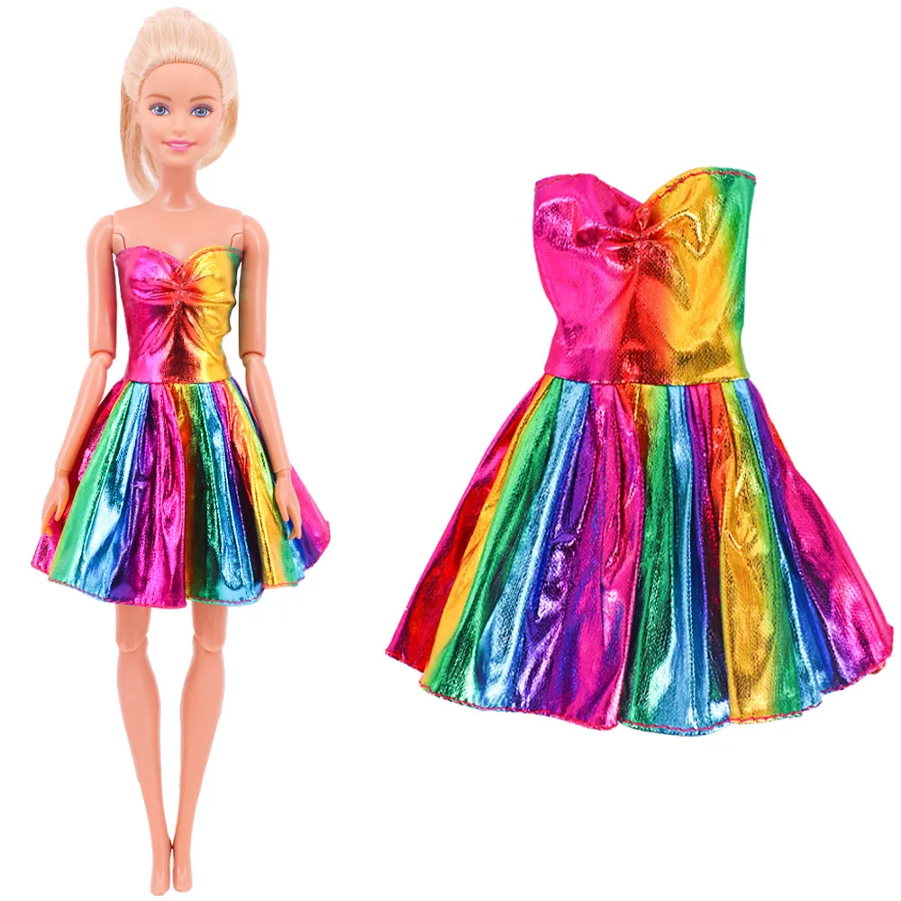 Flash Skirt Doll Dress For 30 CM Babi Doll Clothes Accesories BJD Blyth 1/6 Dollhouse Miniature Items Toys For Girls