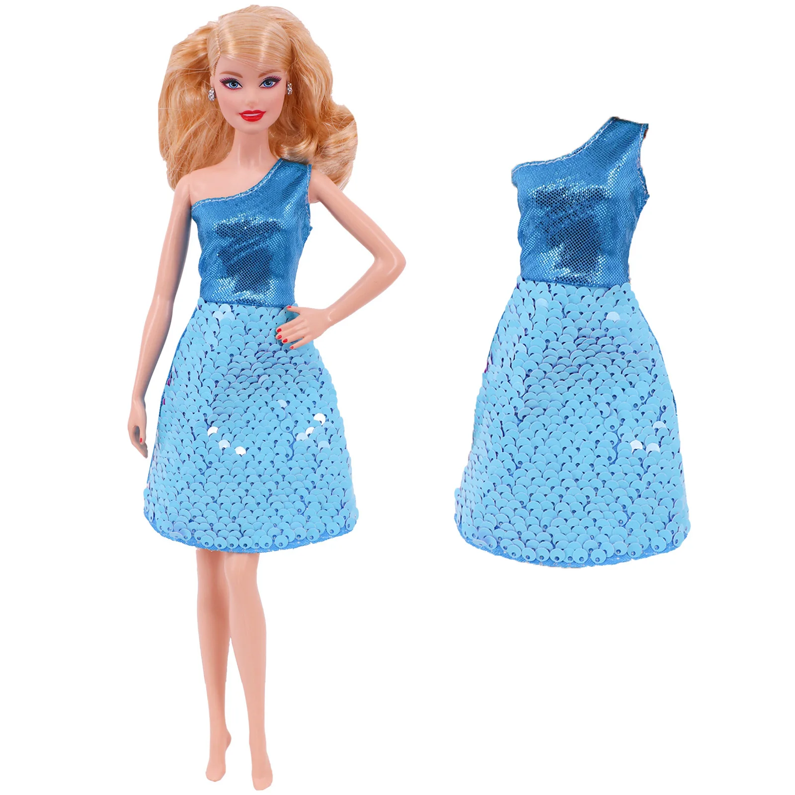 Flash Skirt Doll Dress For 30 CM Babi Doll Clothes Accesories BJD Blyth 1/6 Dollhouse Miniature Items Toys For Girls