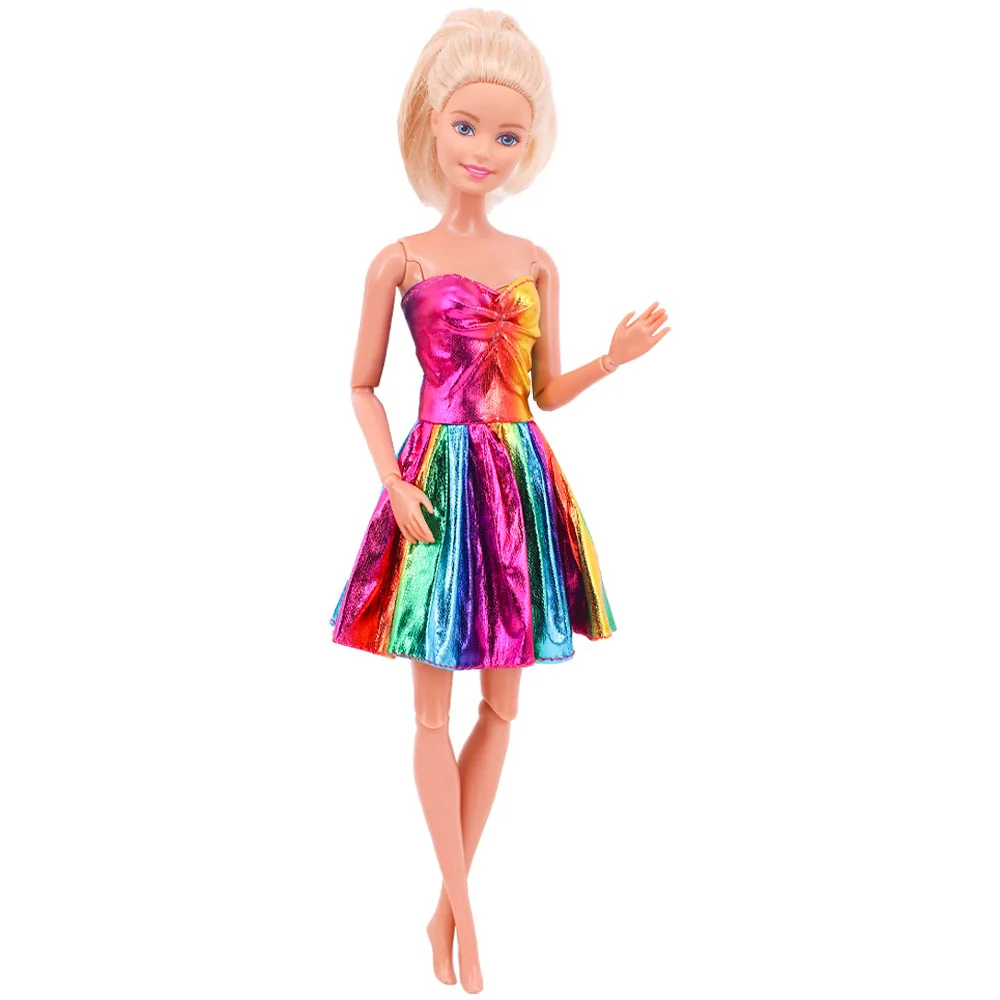 Flash Skirt Doll Dress For 30 CM Babi Doll Clothes Accesories BJD Blyth 1/6 Dollhouse Miniature Items Toys For Girls