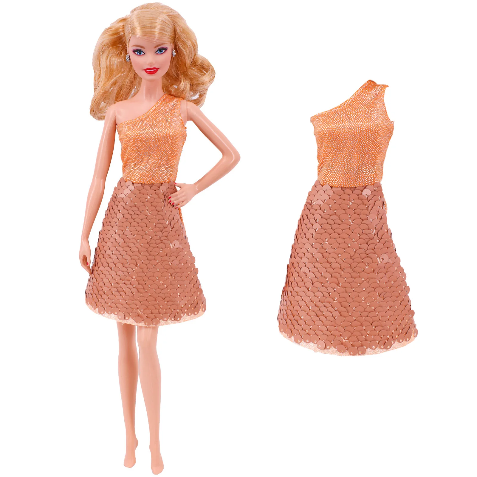 Flash Skirt Doll Dress For 30 CM Babi Doll Clothes Accesories BJD Blyth 1/6 Dollhouse Miniature Items Toys For Girls