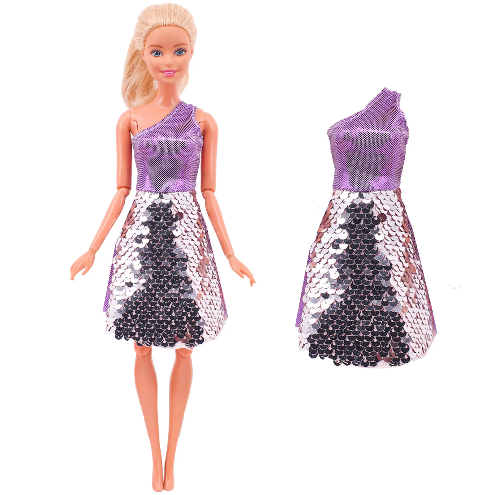 Flash Skirt Doll Dress For 30 CM Babi Doll Clothes Accesories BJD Blyth 1/6 Dollhouse Miniature Items Toys For Girls