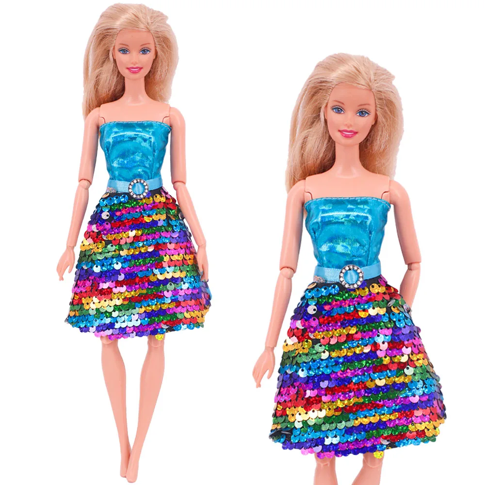 Flash Skirt Doll Dress For 30 CM Babi Doll Clothes Accesories BJD Blyth 1/6 Dollhouse Miniature Items Toys For Girls