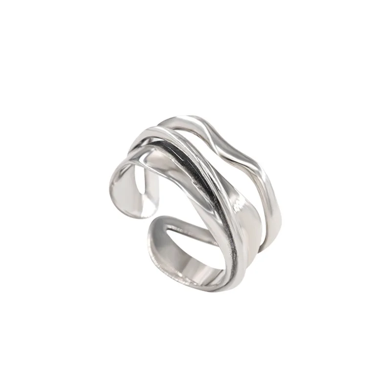 925 Sterling Silver Rings Fashion Hip Hop Vintage Couples Creative Black Stone Design Thai Silver Party Jewelry Birthday Gifts