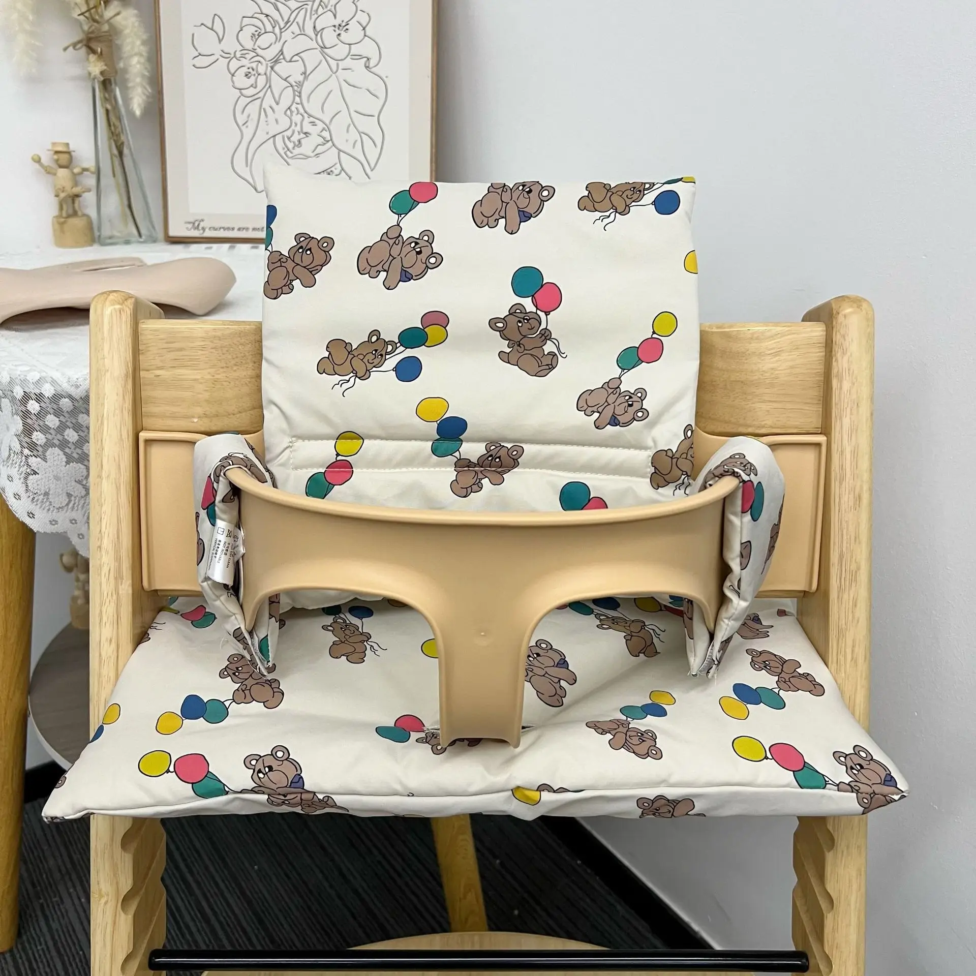 Baby Dining Chair Cushion Autumn And Winter Going Out Portable Non-Slip Integrated Cushion Baby Eating Growth Chair Accessories