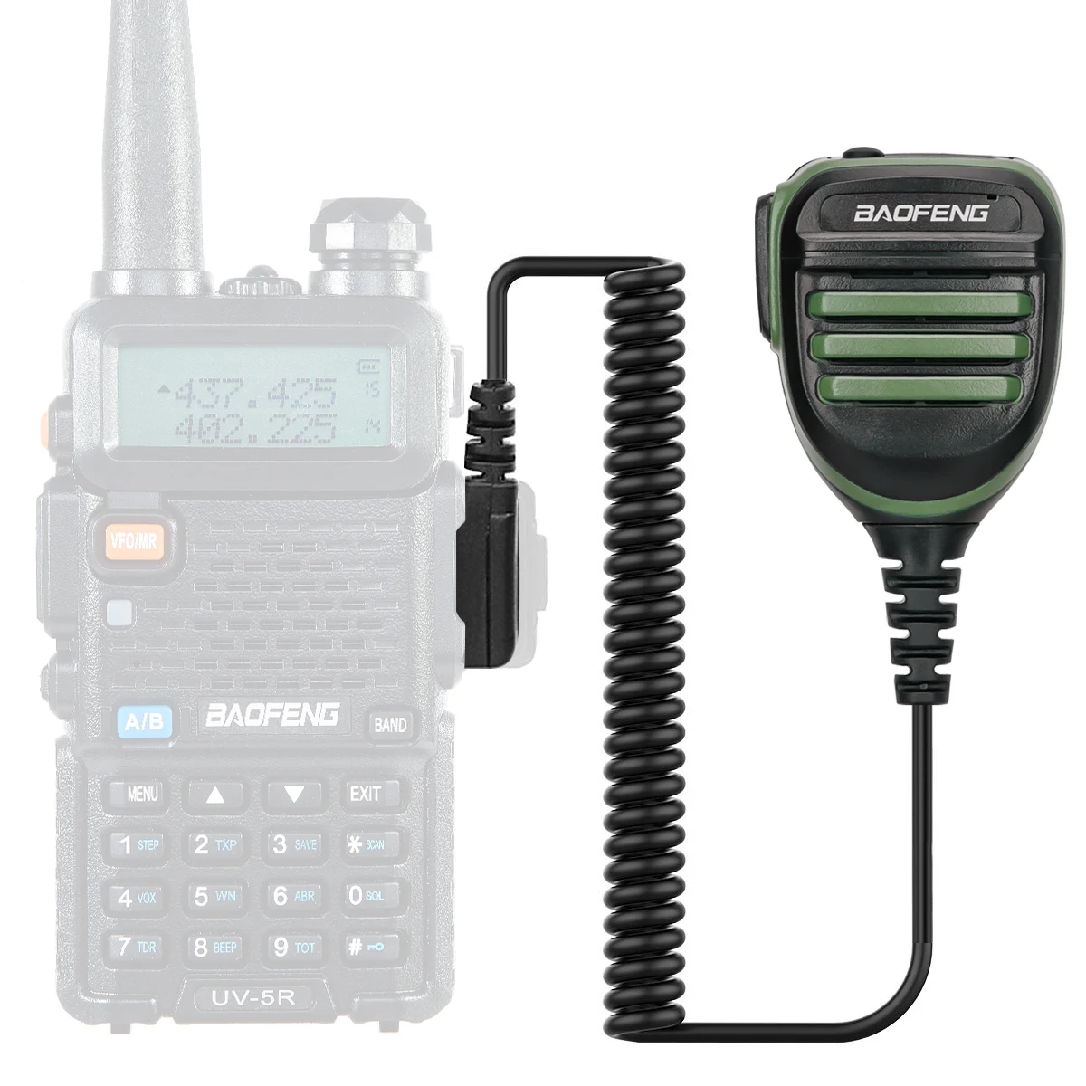 Baofeng Walkie Talkie Speaker Microphone Dual PTT Mic For UV-5R BF-888S UV 13 21 17 Pro UV-5RH Quansheng UV-K5 K6 Two Way Radio