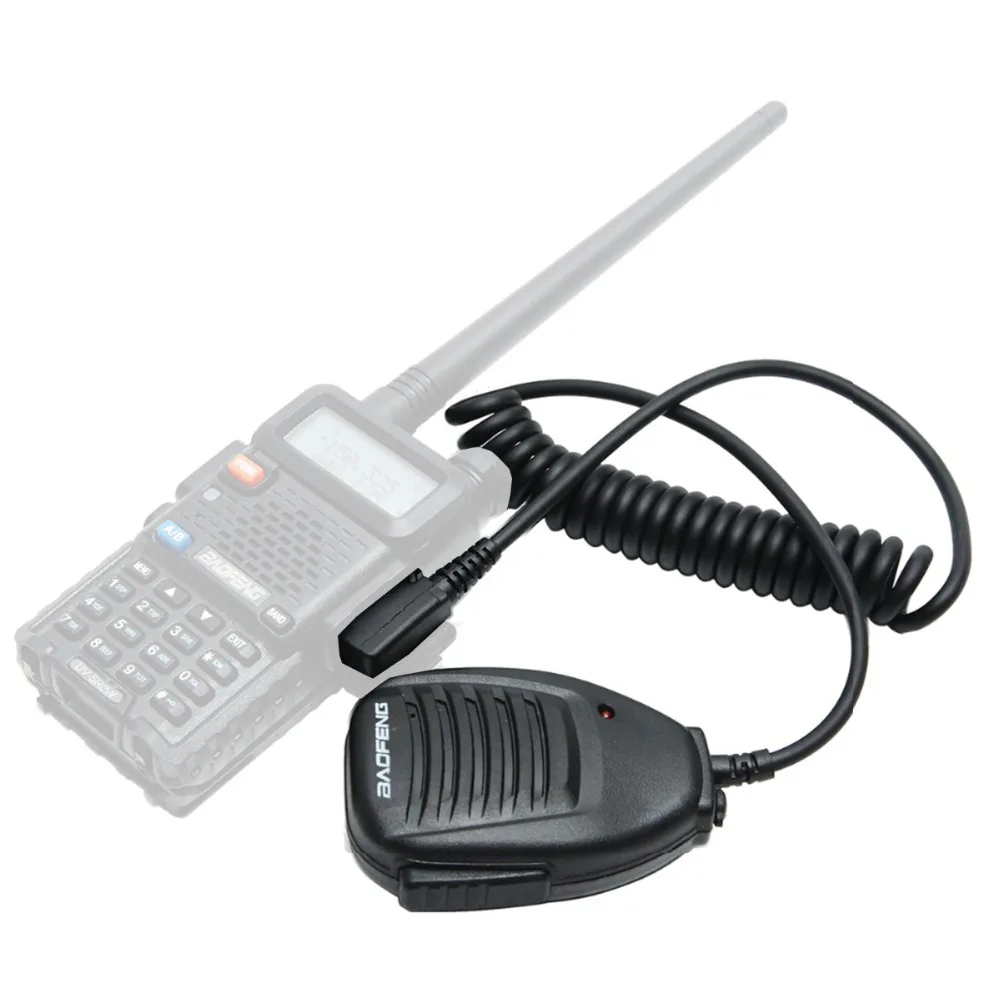 Baofeng Walkie Talkie Speaker Microphone Dual PTT Mic For UV-5R BF-888S UV 13 21 17 Pro UV-5RH Quansheng UV-K5 K6 Two Way Radio