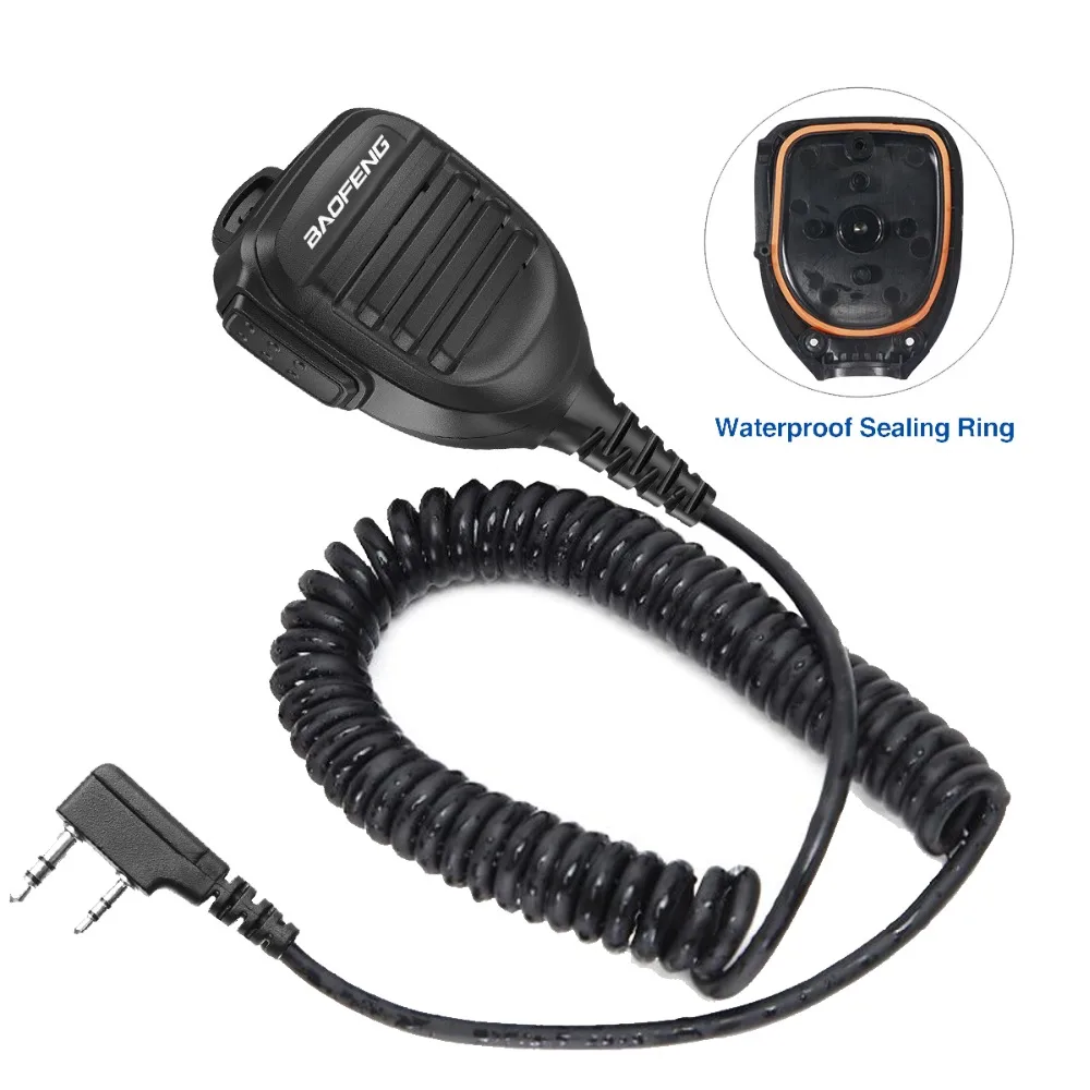Baofeng Walkie Talkie Speaker Microphone Dual PTT Mic For UV-5R BF-888S UV 13 21 17 Pro UV-5RH Quansheng UV-K5 K6 Two Way Radio