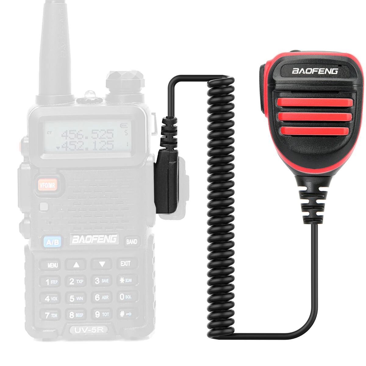 Baofeng Walkie Talkie Speaker Microphone Dual PTT Mic For UV-5R BF-888S UV 13 21 17 Pro UV-5RH Quansheng UV-K5 K6 Two Way Radio