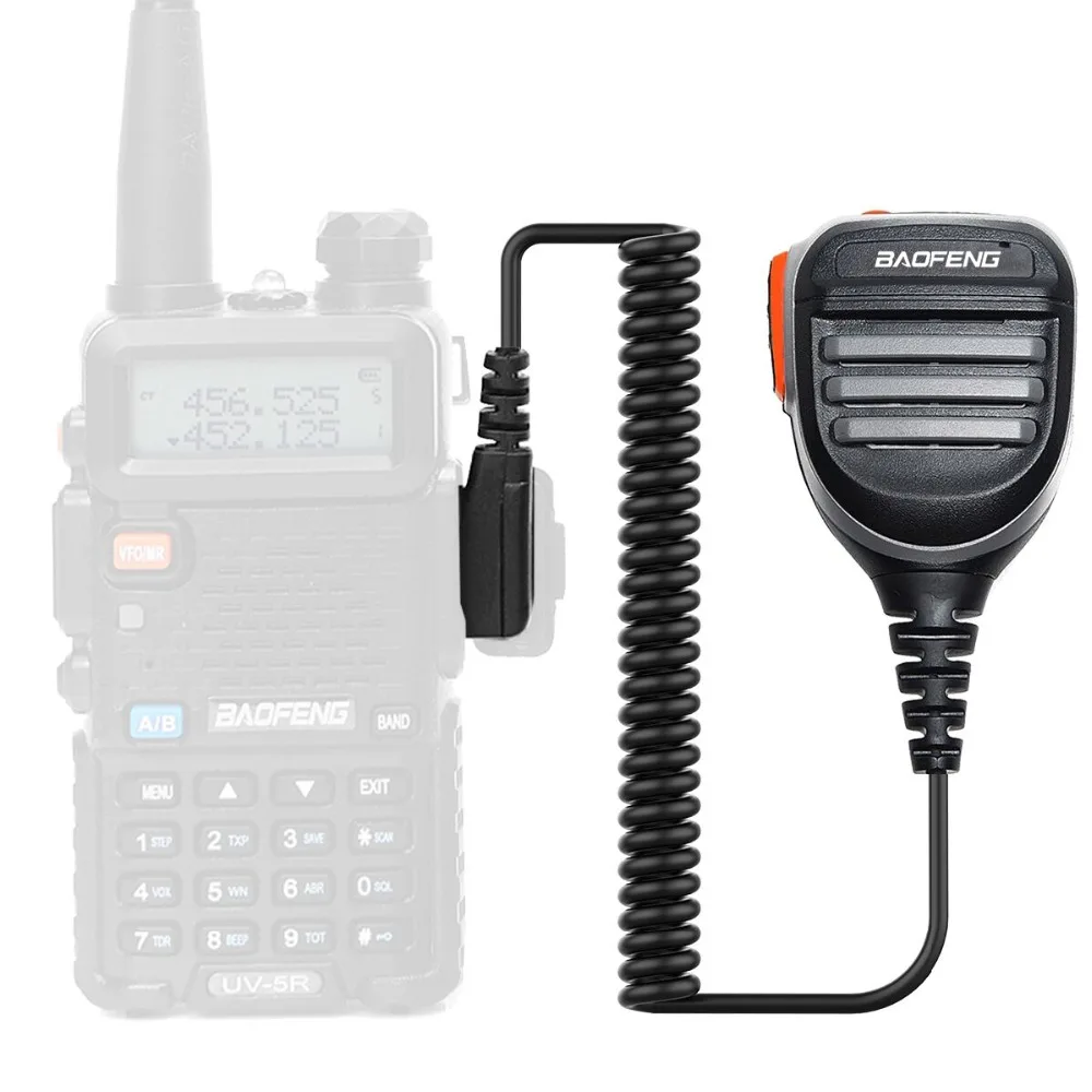 Baofeng Walkie Talkie Speaker Microphone Dual PTT Mic For UV-5R BF-888S UV 13 21 17 Pro UV-5RH Quansheng UV-K5 K6 Two Way Radio