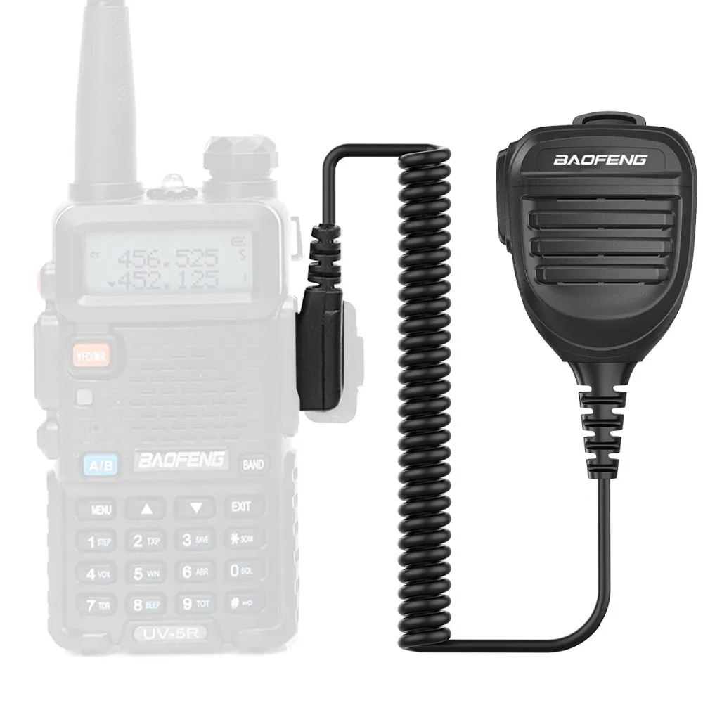 Baofeng Walkie Talkie Speaker Microphone Dual PTT Mic For UV-5R BF-888S UV 13 21 17 Pro UV-5RH Quansheng UV-K5 K6 Two Way Radio