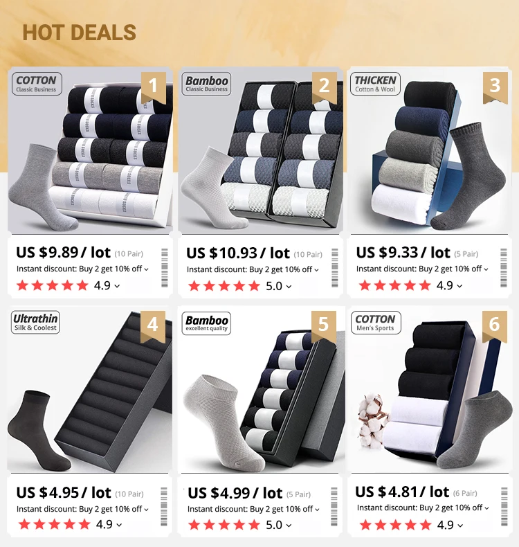 HSS 2024 High Quality Casual Men's Business Socks Summer Winter Cotton Socks Quick Drying Black White Long Sock Plus Size US7-14