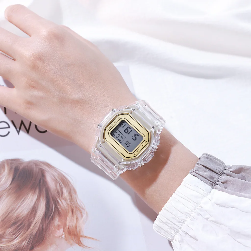 Luxury Women's Rose Gold Silicone Watches Women Fashion LED Digital Clock Casual Ladies Electronic Watch Reloj Mujer 2025
