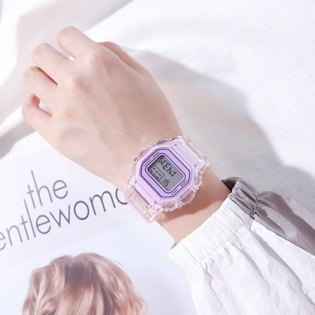 Luxury Women's Rose Gold Silicone Watches Women Fashion LED Digital Clock Casual Ladies Electronic Watch Reloj Mujer 2025