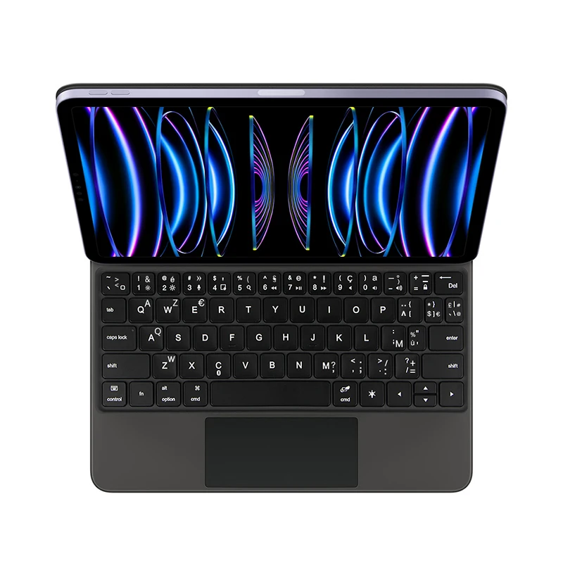 Magic Keyboard For iPad Pro 12.9 2022 2021 2020 2018 3rd 4th 5th 6th Generation Case Keyboard Hebrew Portuguese German Russian