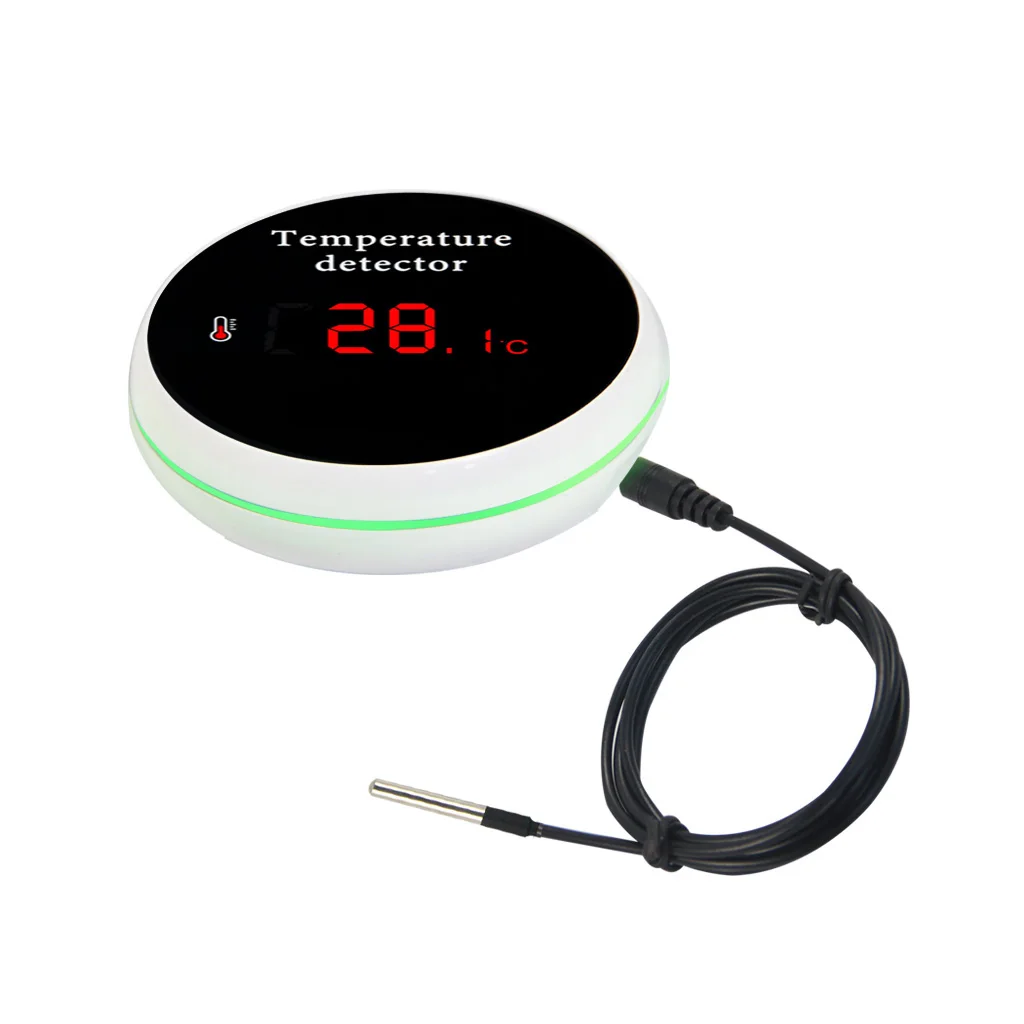 Haozee Tuya Smart WIFI Thermometer With External Temperature Probe USB Charge or Rechargable Battery