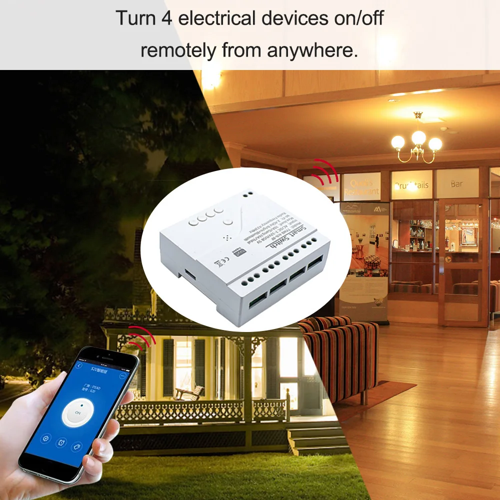 Tuya Smart Wifi Switch Module 12V 24V 220V RF 433 Remote Control Appliance Control Module 4CH Relay Work With Alexa Google Home