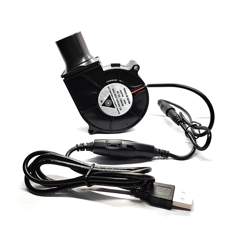 New 7530 7cm 5V USB Portable BBQ Fan for Picnic Camping Air Turbo Blower with Speed ​​Adjustment