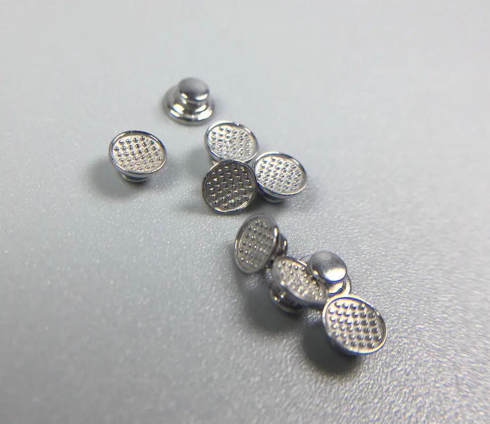 Dental Orthodontic Lingual Button Bondable Round Mesh Base Bond Bonding Adhesive