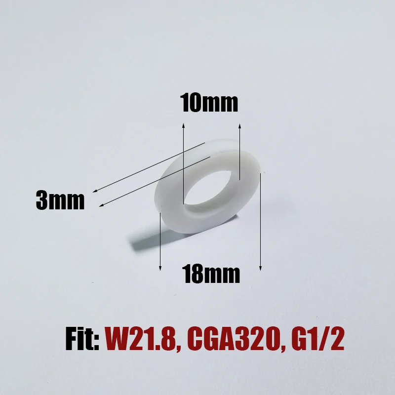 High Pressure PTFE Washer, Sealing Gasket for TR21-4, W21.8, CGA320, G3/4 Thread