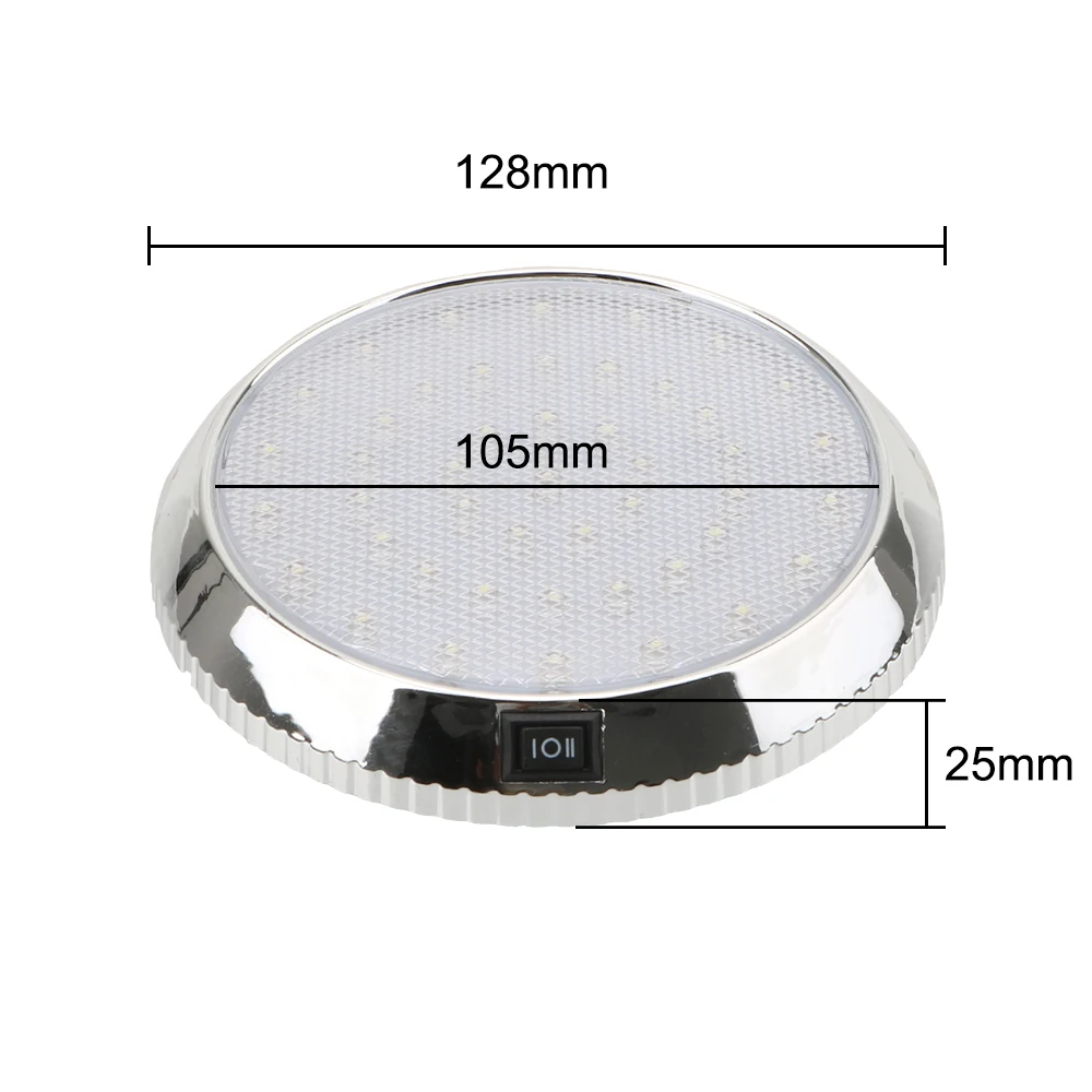 12V Car Interior Light Reading Roof Ceiling Dome Lamp LED Auto Accessories For Campervan Caravan Truck Trailer Boat Off Road 4x4