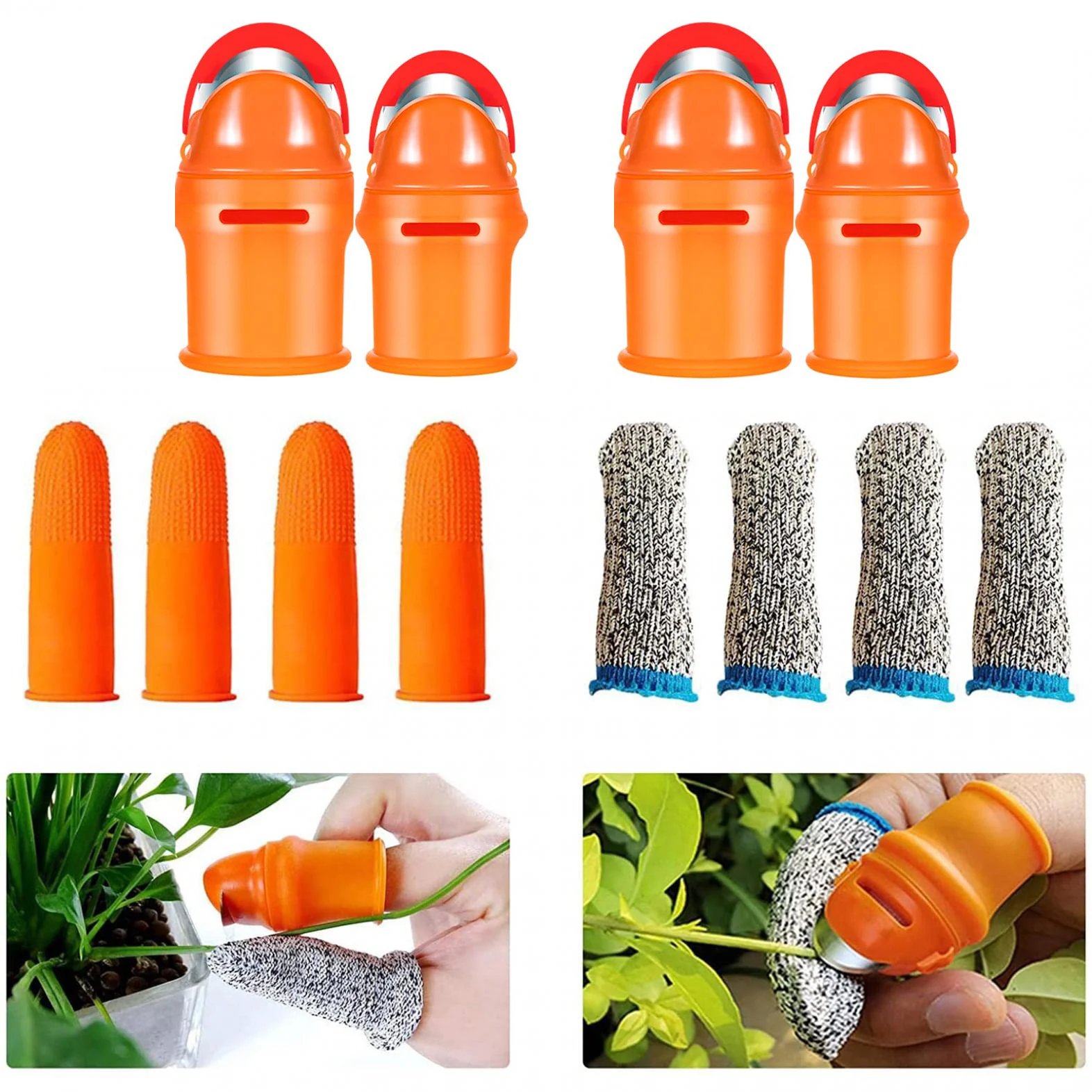 Gardening Silicone Thumb Knife Protector Harvesting Tool Finger Plant Fruit Picking Knives Separator Garden Tool