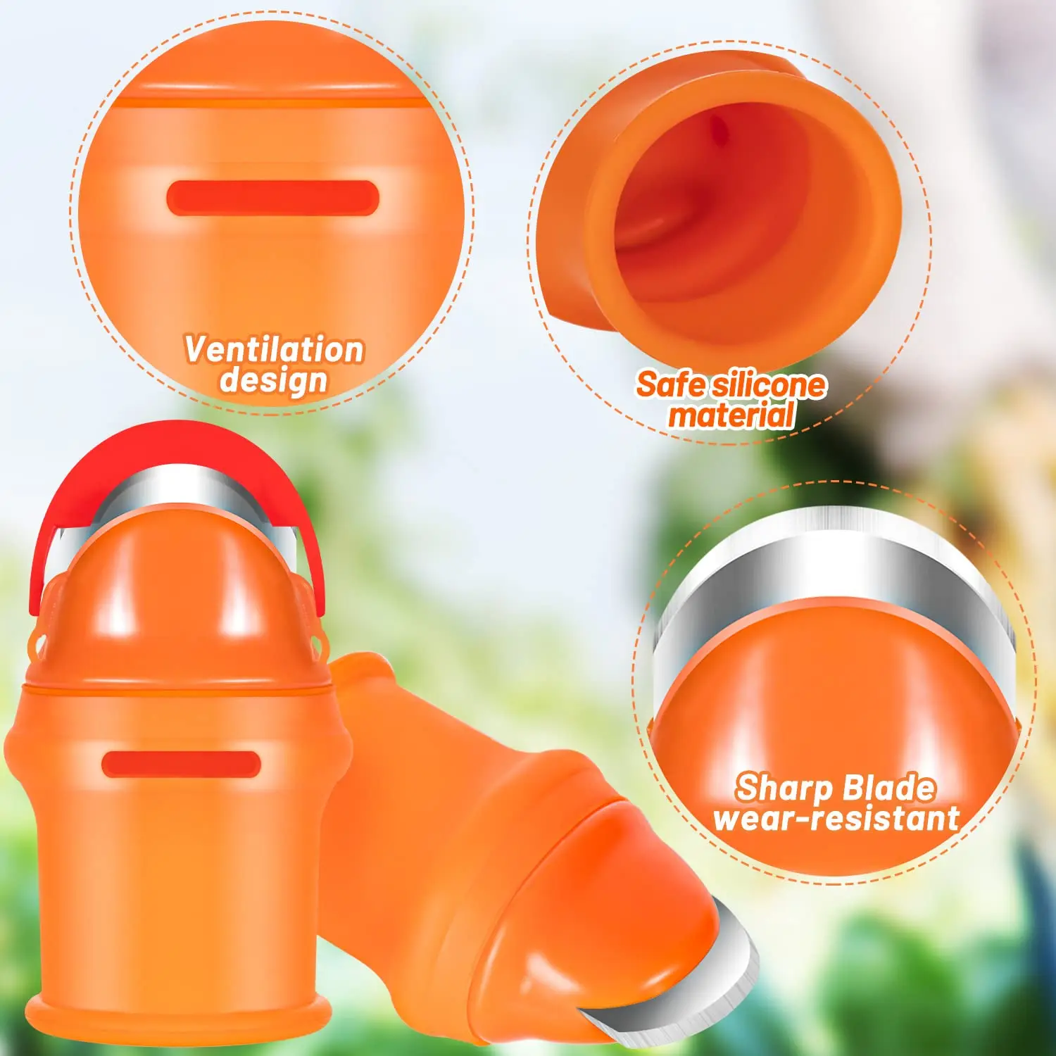 Gardening Silicone Thumb Knife Protector Harvesting Tool Finger Plant Fruit Picking Knives Separator Garden Tool