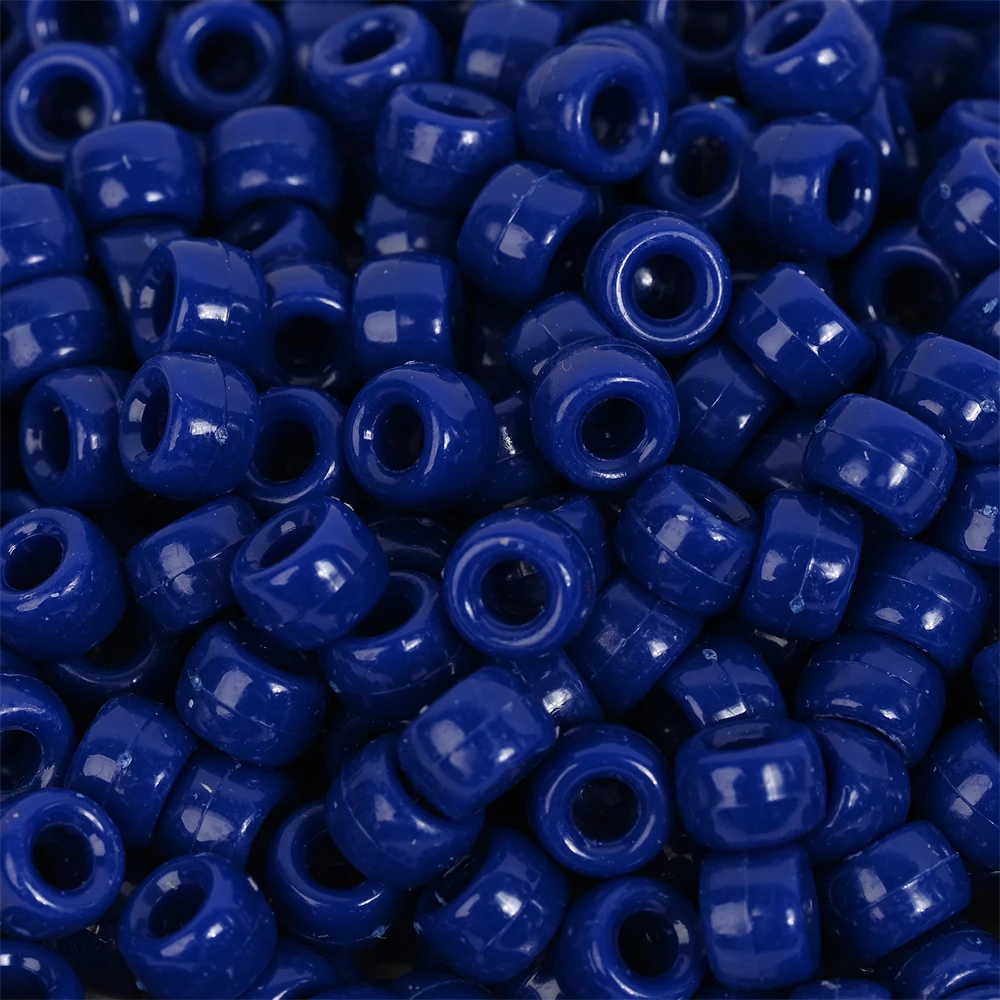 100Pcs Pony Beads 6x9mm Glitter Acrylic Beads Luminous Spacer Beads For Diy Craft Jewelry Bracelets Making Hair Supplies