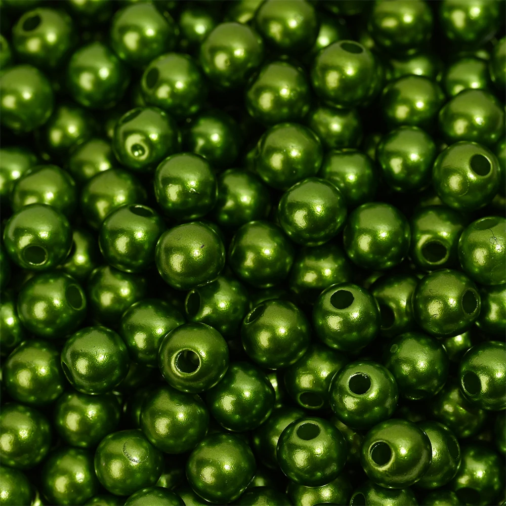 3/4/5/6/8/10/12mm Colorful Acrylic Pearl Beads Loose Spacer Beads For Needlework Jewelry Beads Making Bracelet Necklace Earring