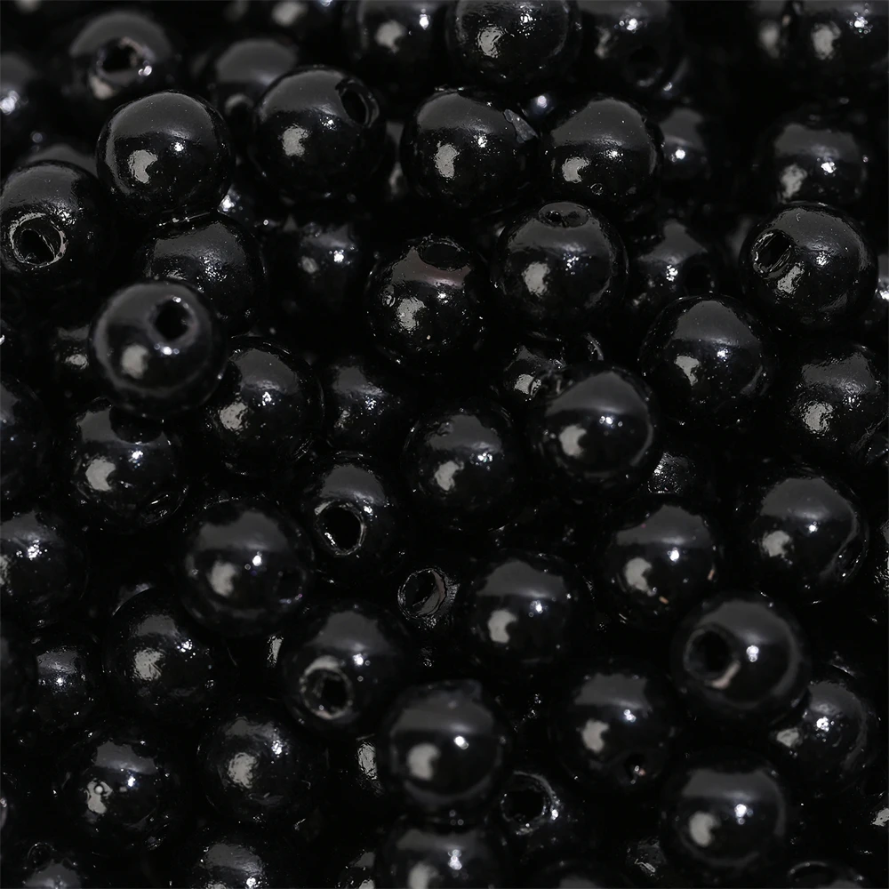 3/4/5/6/8/10/12mm Colorful Acrylic Pearl Beads Loose Spacer Beads For Needlework Jewelry Beads Making Bracelet Necklace Earring
